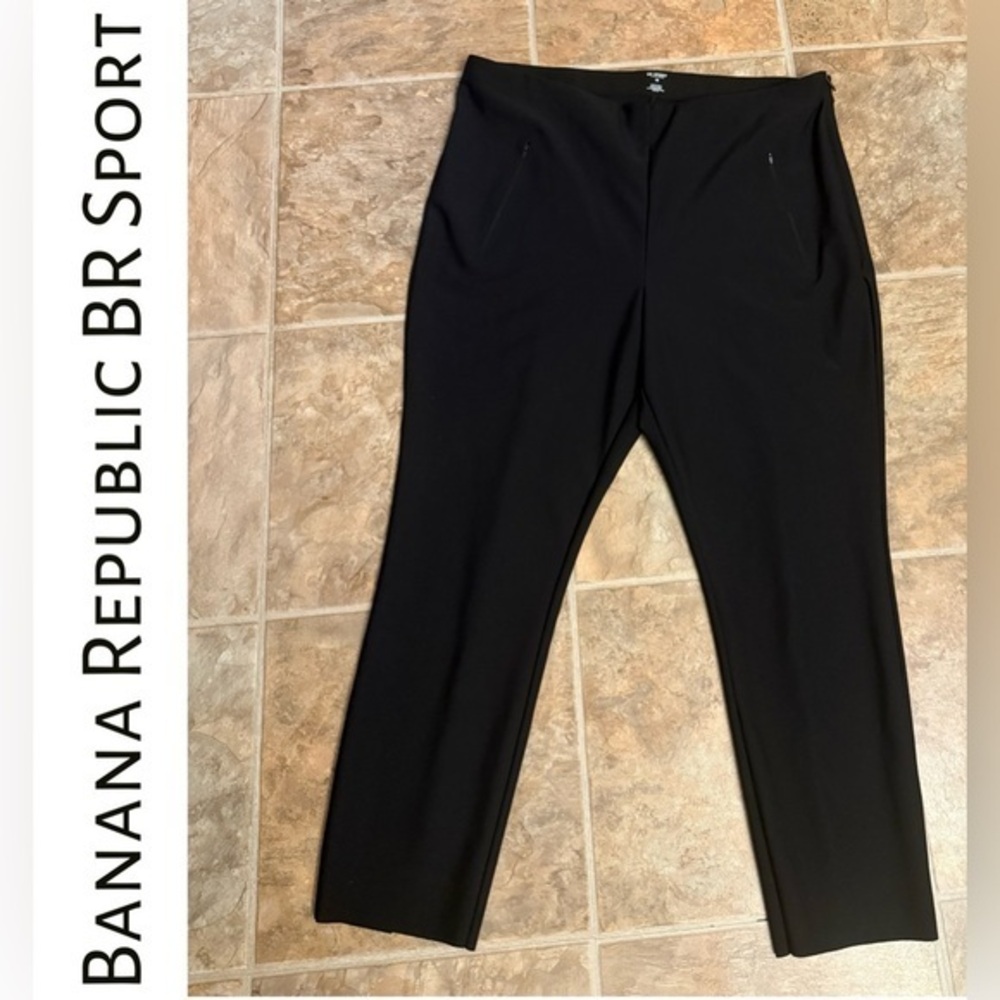 Banana Republic BR Sport Luxe Sculpt Pants in Black Sz 18